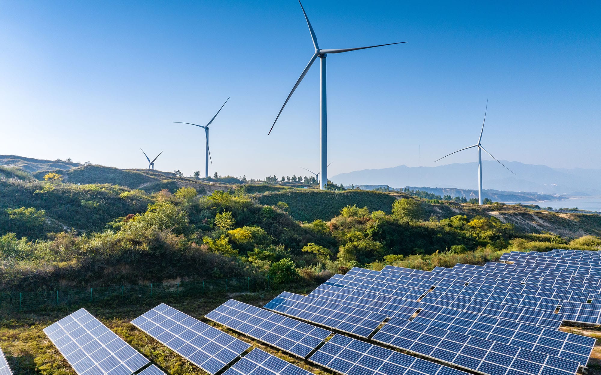 solar panels in a solar power system